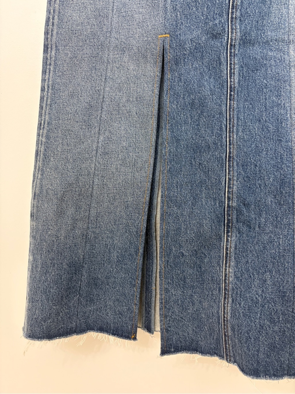 Citizens of Humanity Raian Splice Rework Denim Jean Midi Skirt patchwork size 27 - Picture 7 of 16